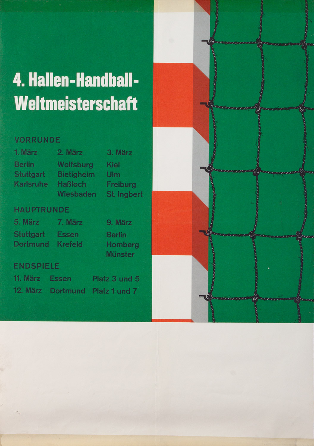 Plakat mit der Abbildung eines Handballtors