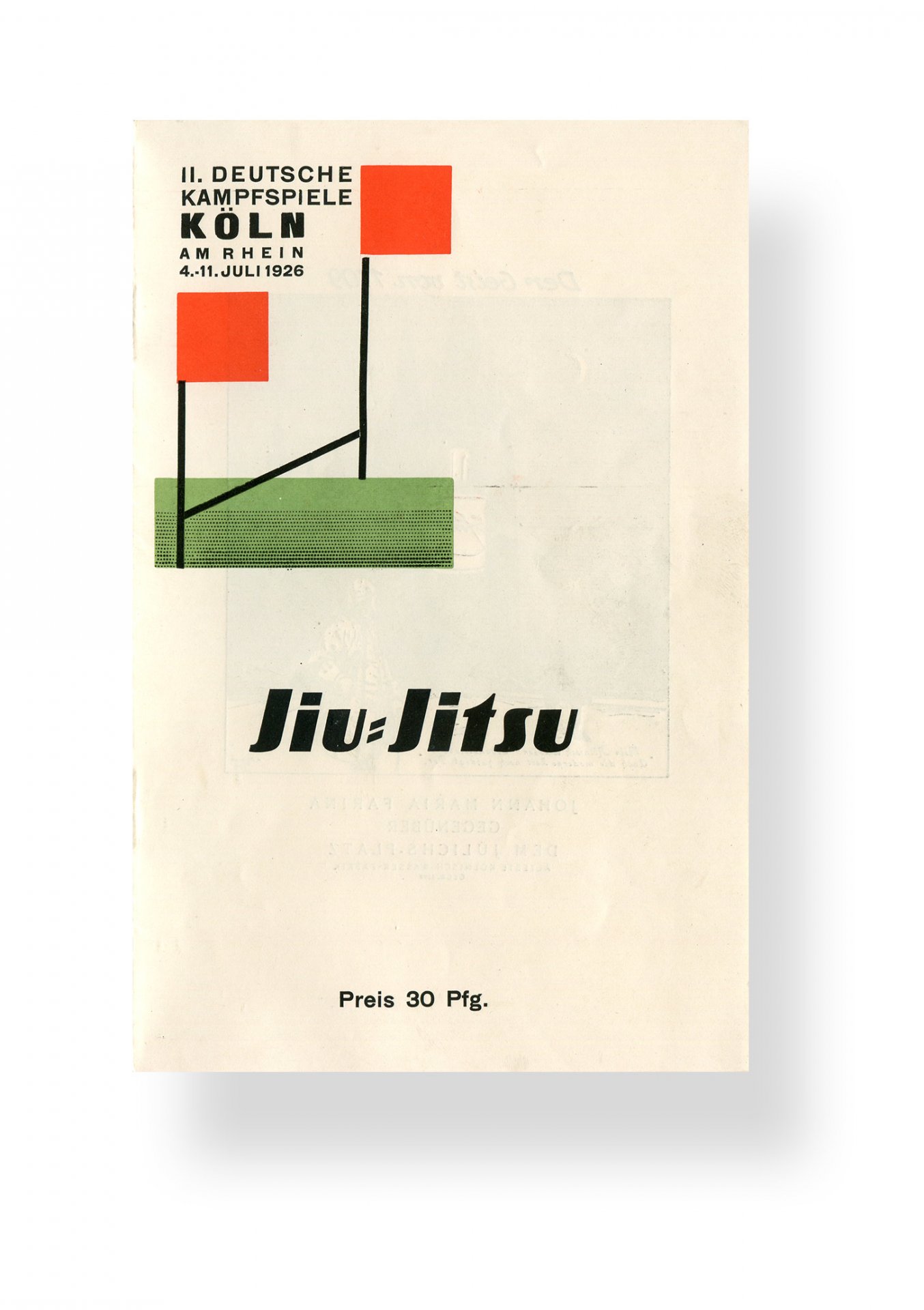 Faltblatt mit dem Logo der 2. Deutschen Kampfspiele