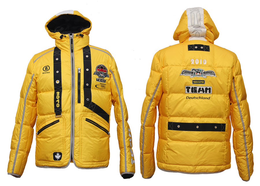 Gelbe Daunenjacke der deutschen Olympiamannschaft