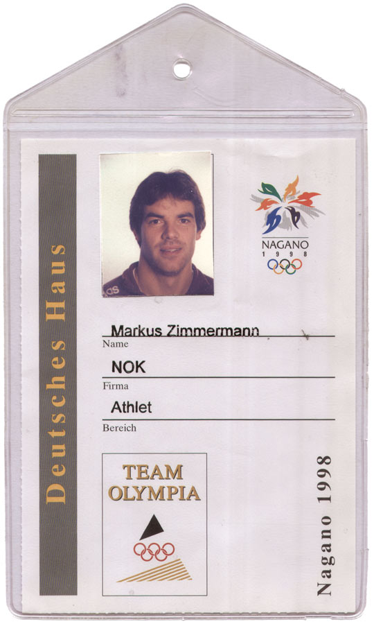 Zugangsberechtigung mit Foto von Markus Zimmermann