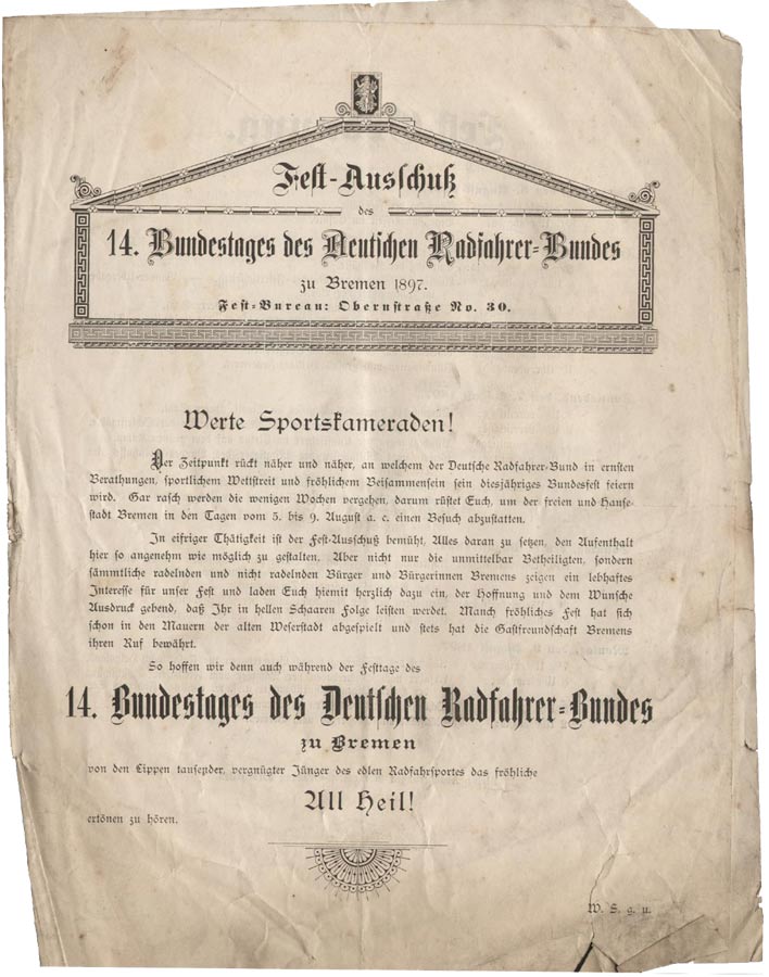 Gedruckte Einladung in Fraktur