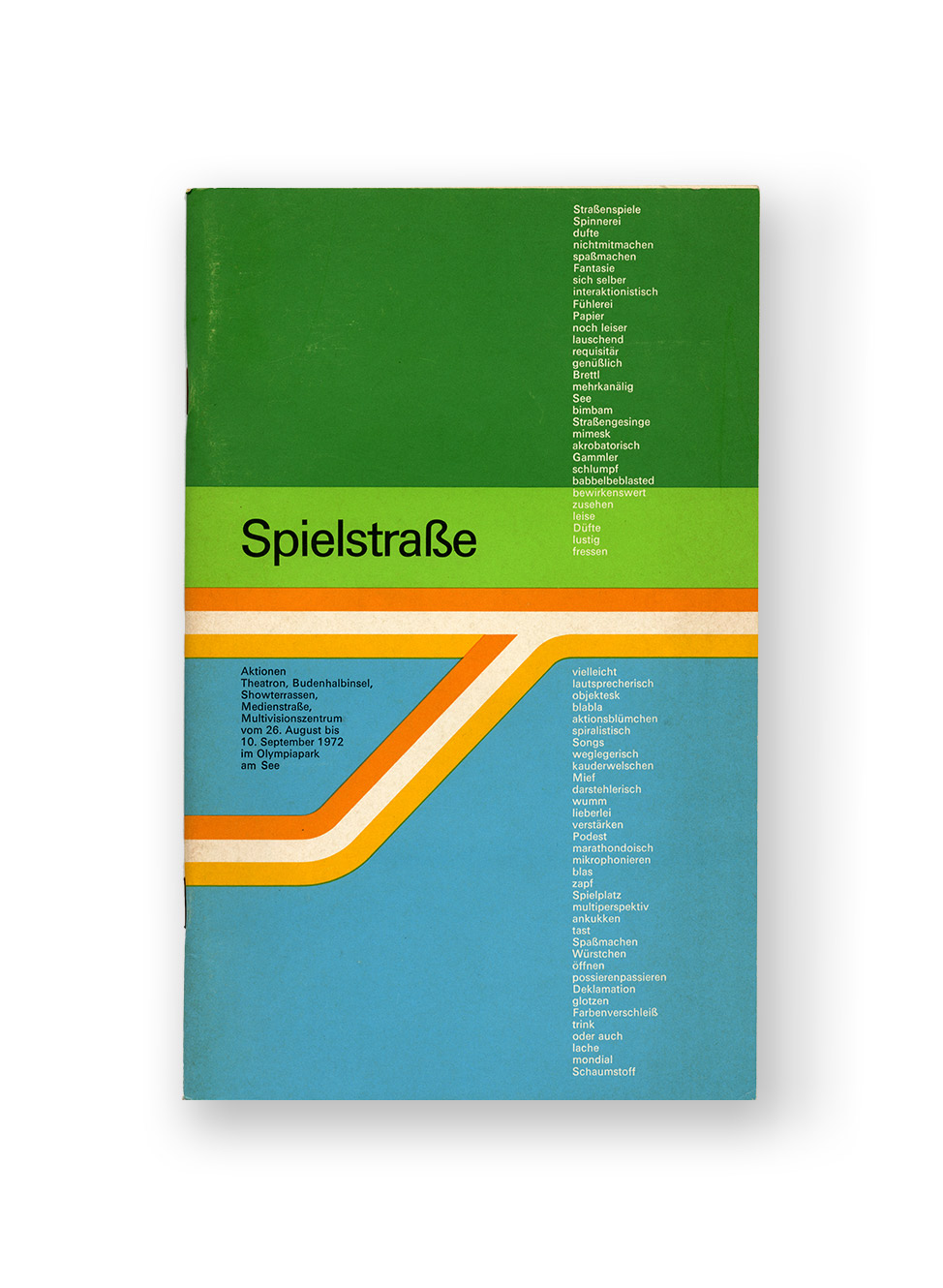 Programmheft zur Spielstraße bei den Olympischen Spielen 1972 in München